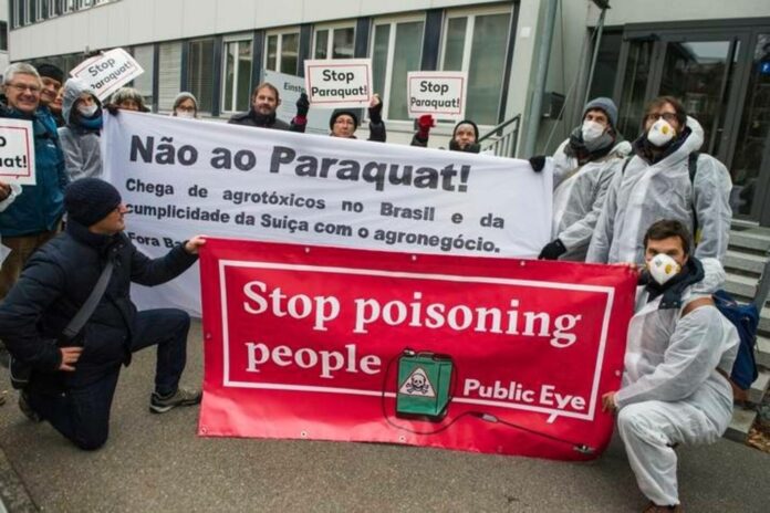 Protesta contra paraquat en Brasil